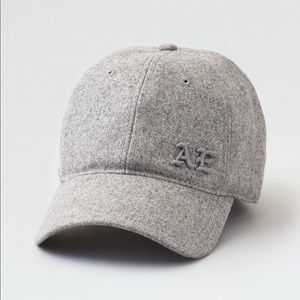 American Eagle old English wool strap back hat AEO